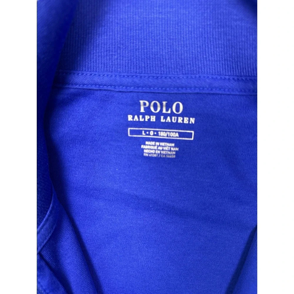 Polo Ralph Lauren Track Jacket Mens Large Blue Mock Neck Knit Full Zip NWT